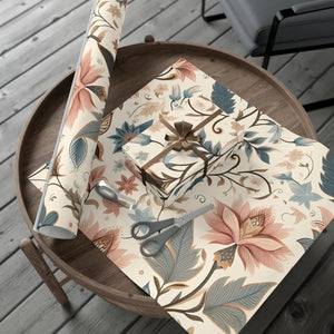 Pastel Flower Gift Wrap Paper - Premium Matte or Satin - Dipaliz - Wrapping