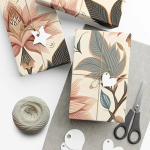 Pastel Flower Gift Wrap Paper - Premium Matte or Satin - Dipaliz - Wrapping