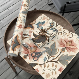 Pastel Flower Gift Wrap Paper - Premium Matte or Satin - Dipaliz - Wrapping