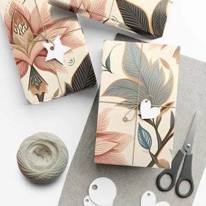 Pastel Flower Gift Wrap Paper - Premium Matte or Satin - Dipaliz - Wrapping