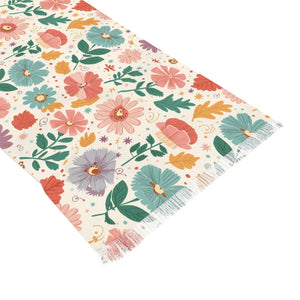 Chic Pastel Floral Scarf - Polyester Fashion Accessory - Dipaliz - Scarves & Shawls
