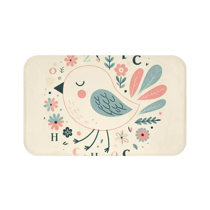 Pastel Flowers Microfiber Bath Mat for Luxe Bathroom Bliss - Home Decor