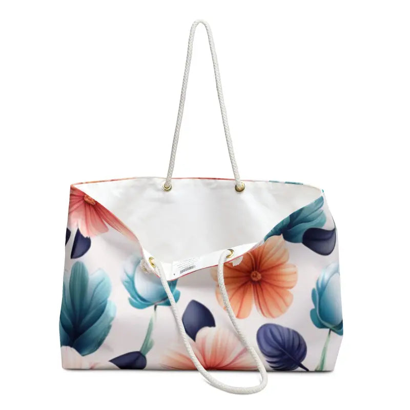 Elevate your Escapade with the Pastel Flowers Oversized Weekender - 24’’ × 13’’ Bags