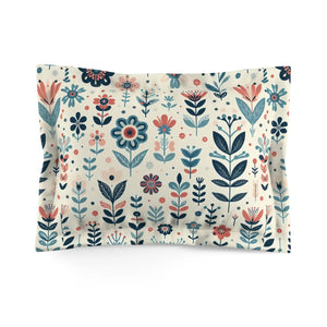 Vibrant Pastel Flowers Microfiber Pillow Sham - Dipaliz - Pillowcases & Shams