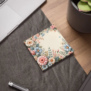 Pastel Flower Sticky Notes - White Uncoated Paper - Dipaliz