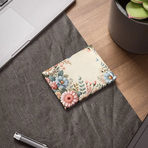 Pastel Flower Sticky Notes - White Uncoated Paper - Dipaliz