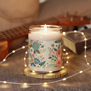 Floral Scented Soy Candle Aroma Bliss 9oz Pastel - Dipaliz - Candles