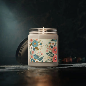 Pastel Floral Scented Soy Candle Aroma 9oz - Dipaliz - Candles