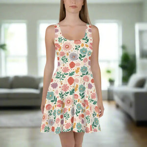 Sleeveless Skater Dress - Vibrant Head-turner - Dipaliz - Dresses