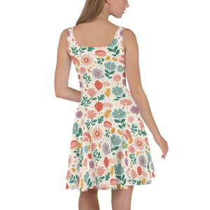 Floral Skater Dress – Flared Party Apparel - Dipaliz - Dresses - Xs