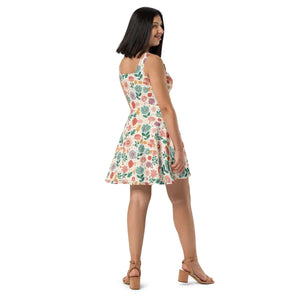 Floral Skater Dress – Flared Party Apparel - Dipaliz - Dresses - Xs