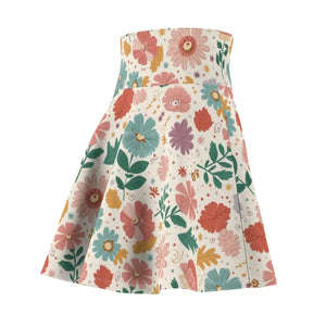 Pastel Flowers Skater Skirt - Style Effortlessly - Dipaliz - Skirts