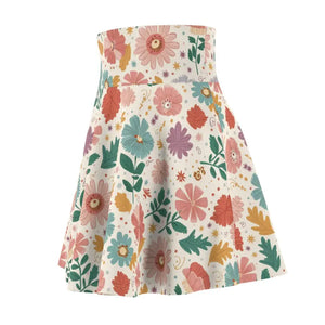 Pastel Flowers Skater Skirt - Style Effortlessly - Dipaliz - Skirts