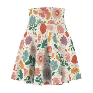 Pastel Flowers Skater Skirt - Style Effortlessly - Dipaliz - Skirts