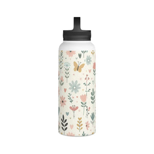 Pastel Floral Stainless Steel Water Bottle - Chic Hydration - Dipaliz - Mug