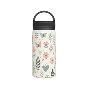 Pastel Floral Stainless Steel Water Bottle - Chic Hydration - Dipaliz - Mug
