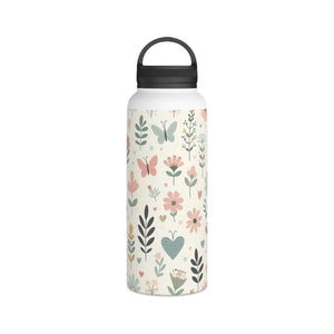 Pastel Floral Stainless Steel Water Bottle - Chic Hydration - Dipaliz - Mug