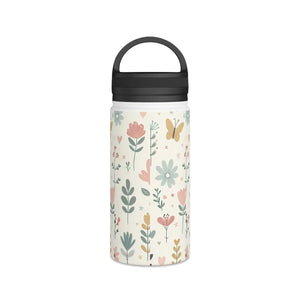 Pastel Floral Stainless Steel Water Bottle - Chic Hydration - Dipaliz - Mug