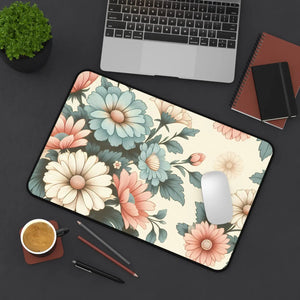 Vibrant Pastel Flowers Neoprene Desk Mat - Dipaliz - Workstation & Cubicle Accessories