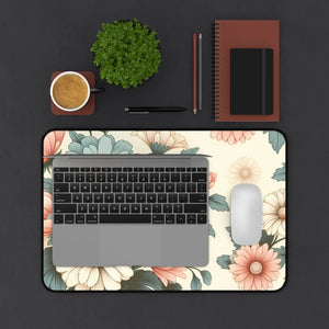 Vibrant Pastel Flowers Neoprene Desk Mat - Dipaliz - Workstation & Cubicle Accessories