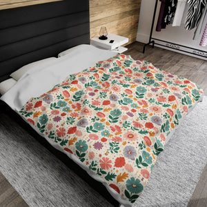 Pastel Flower Bliss Blanket – Cozy Bedding - Dipaliz - Blankets