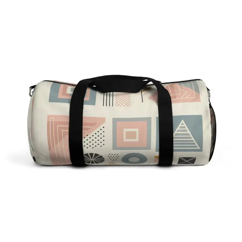 Turn Heads with our Pastel Geometric Pattern Duffel Bag - Small Bags