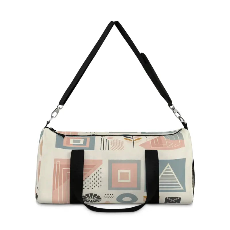 Turn Heads with our Pastel Geometric Pattern Duffel Bag - Small Bags