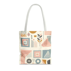 Stylish Aop Tote - Pastel Geometric Pattern - Dipaliz - Bags