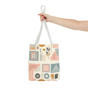 Stylish Aop Tote - Pastel Geometric Pattern - Dipaliz - Bags