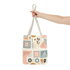 Stylish Aop Tote - Pastel Geometric Pattern - Dipaliz - Bags
