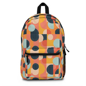 Bold Pastel Geometric Roomy Backpack - Travel - Dipaliz - Backpacks