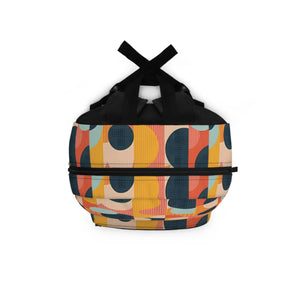 Bold Pastel Geometric Roomy Backpack - Travel - Dipaliz - Backpacks