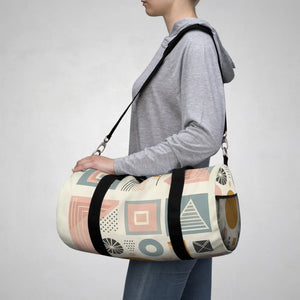 Geometric Pattern Duffel - Pastel Polyester Oxford - Dipaliz - Bags