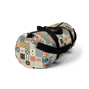 Bags - Geometric Duffel Bag - Pastel Pattern Lightweight Travel - Dipaliz Small