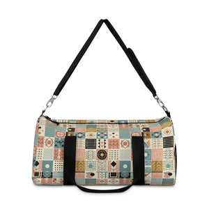 Bags - Geometric Duffel Bag - Pastel Pattern Lightweight Travel - Dipaliz Small