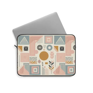 Laptop Sleeve - Stylish Pastel Geometric Pattern by Dipaliz