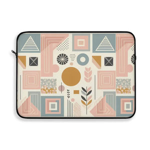 Laptop Sleeve - Stylish Pastel Geometric Pattern by Dipaliz