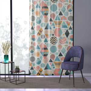 Pastel Geometric Curtains - Tranquil Beauty - Dipaliz