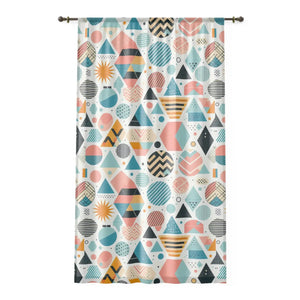 Pastel Geometric Curtains - Tranquil Beauty - Dipaliz