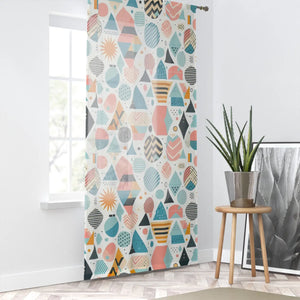 Pastel Geometric Curtains - Tranquil Beauty - Dipaliz