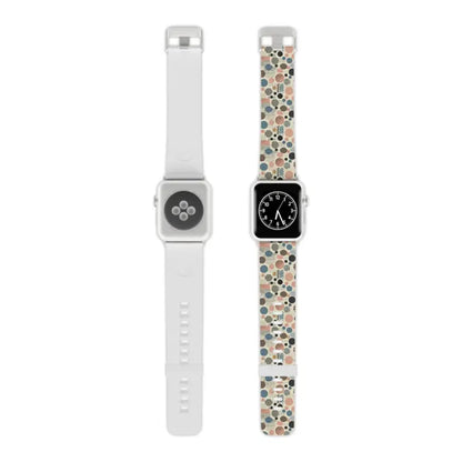 Upgrade your Style with Pastel Geometric Watch Band for Apple - 8’’ × 0.75’’ / 38 - 40 Mm / Silver Accessories