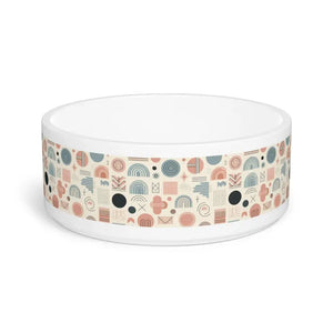 Chic Pet Bowl - Pastel Geometrical Pattern - Dipaliz - 16oz - Bowls Feeders & Waterers