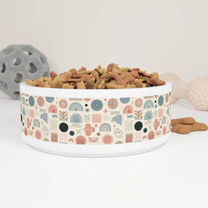 Chic Pet Bowl - Pastel Geometrical Pattern - Dipaliz - 16oz - Bowls Feeders & Waterers