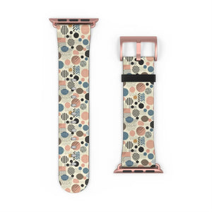 Pastel Geometrical Pattern Watch Band - Faux Leather - Dipaliz - Bands