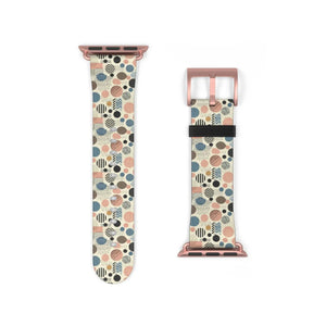 Pastel Geometrical Pattern Watch Band - Faux Leather - Dipaliz - Bands
