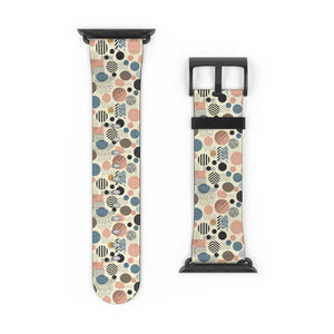 Pastel Geometrical Pattern Watch Band - Faux Leather - Dipaliz - Bands