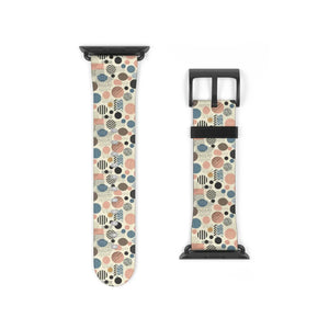 Pastel Geometrical Pattern Watch Band - Faux Leather - Dipaliz - Bands