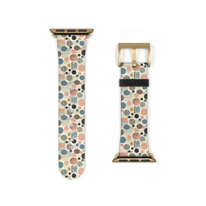 Pastel Geometrical Pattern Watch Band - Faux Leather - Dipaliz - Bands