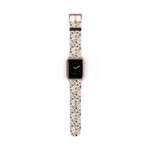 Watch Band - Pastel Geometrical Pattern Faux Leather - Dipaliz - 38 - 41 Mm / Rose Gold Matte - Bands