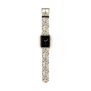 Watch Band - Pastel Geometrical Pattern Faux Leather - Dipaliz - 42 - 45 Mm / Gold Matte - Bands